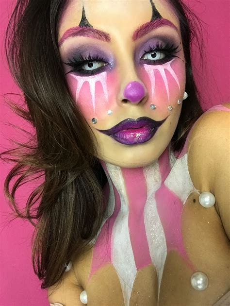 cute pink clown makeup|cute clown makeup for women.